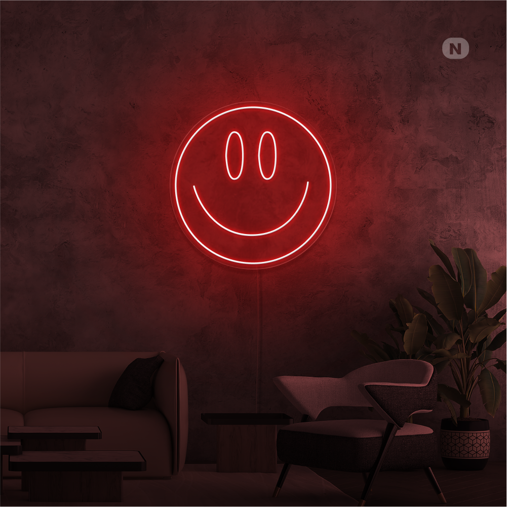 Neon Verlichting Lachend gezicht