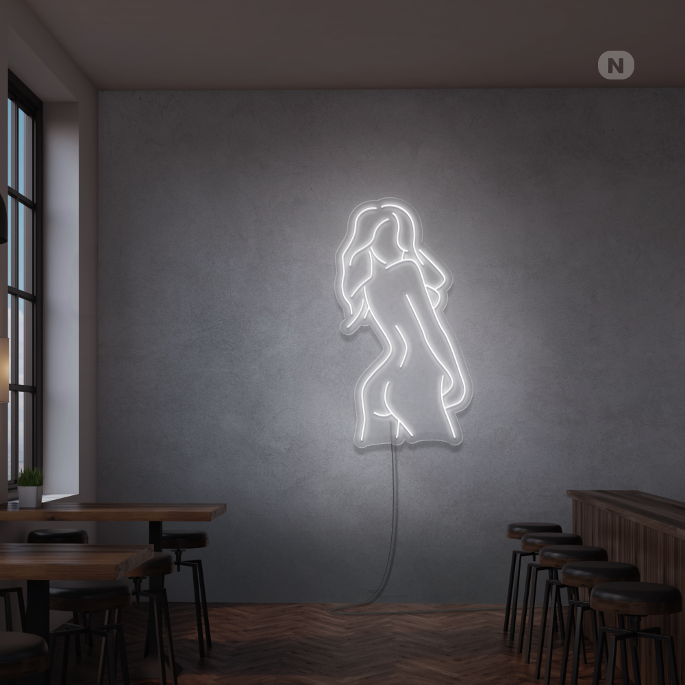 Neon Verlichting Exotisch meisje