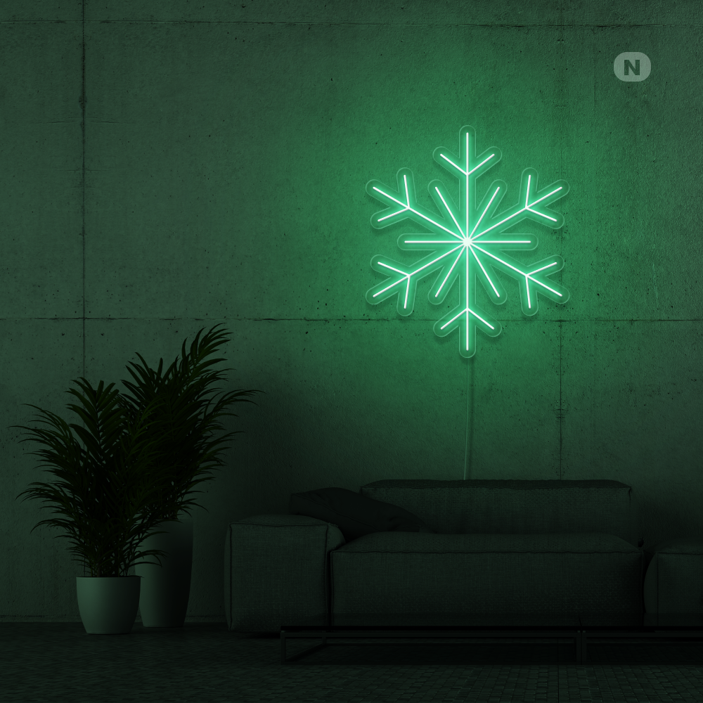Neon Verlichting Sneeuwvlokken