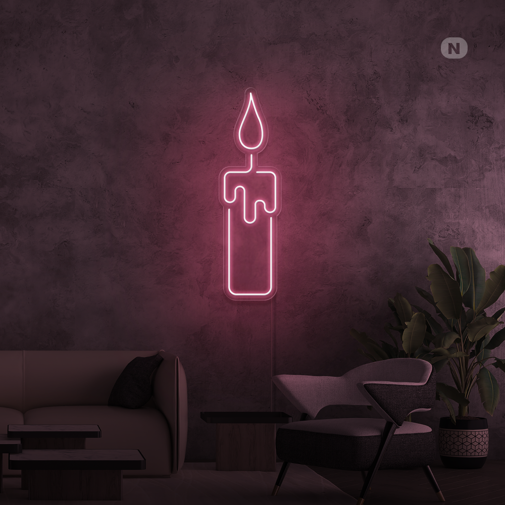 Neon Verlichting Kaars