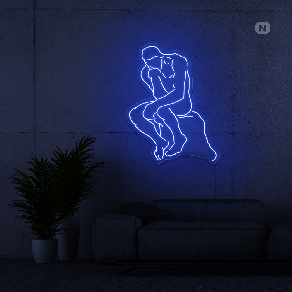 Neon Verlichting De denker