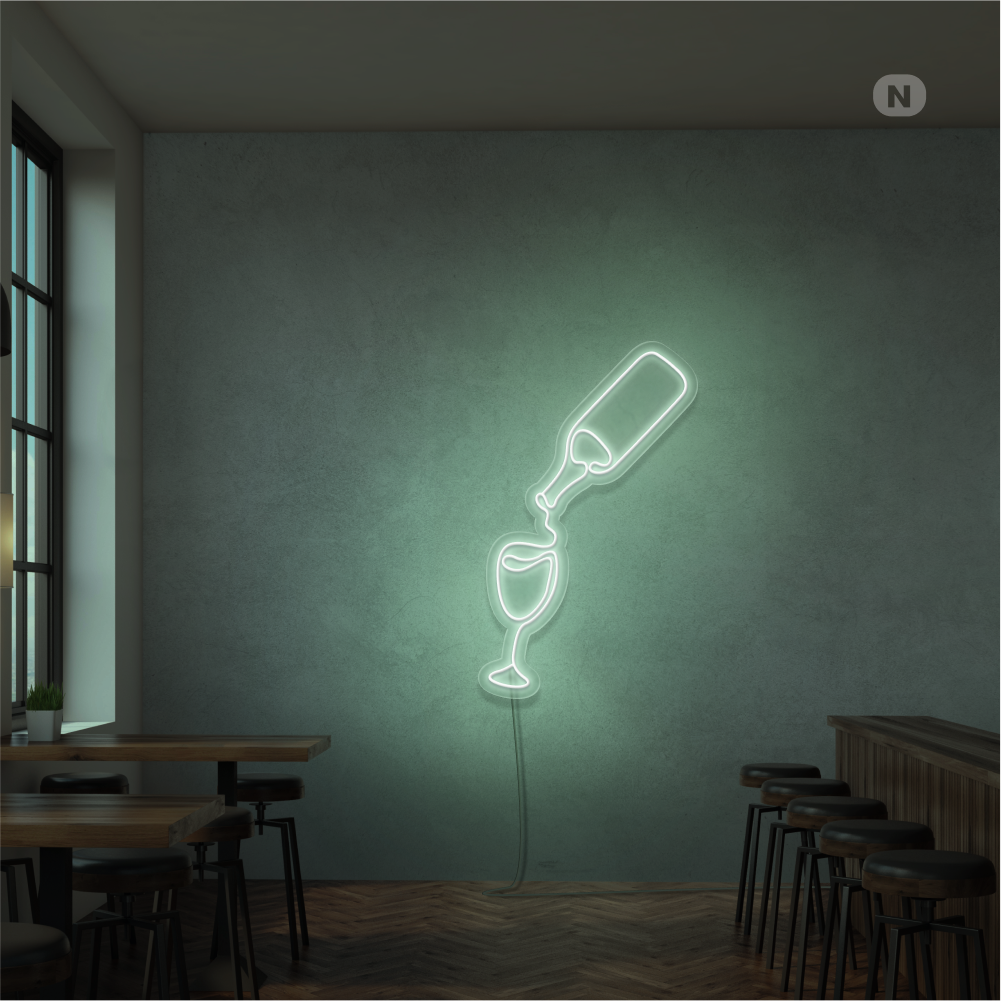 Neon Verlichting Wijnliefhebber