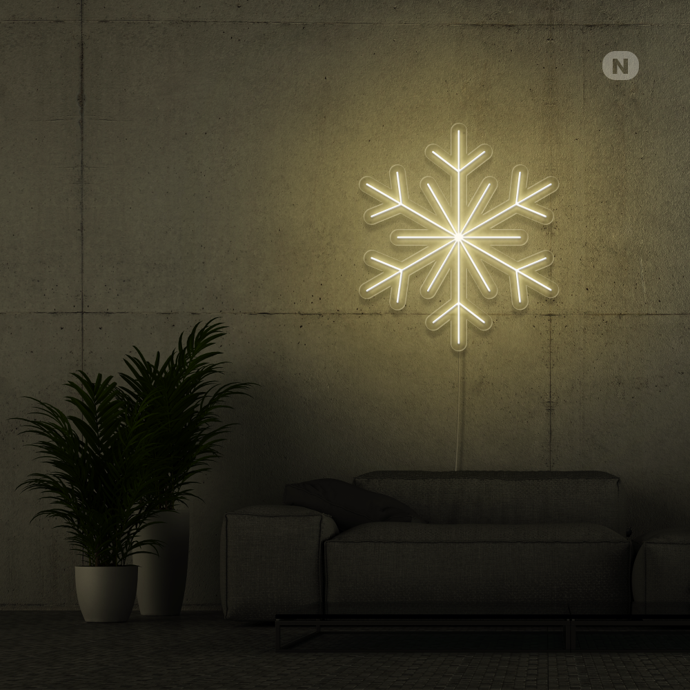 Neon Verlichting Sneeuwvlokken