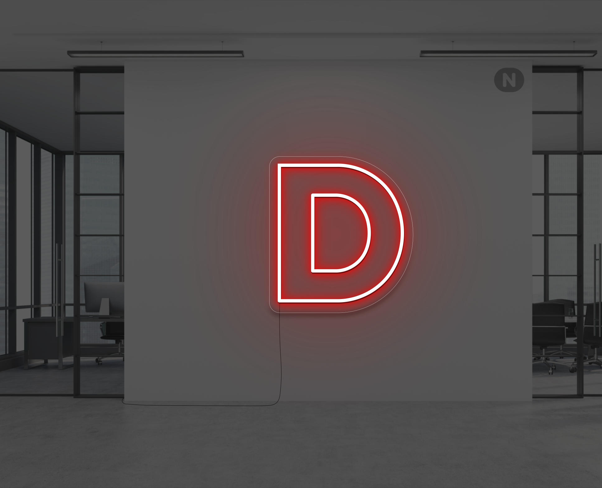 neon-letter-d-rood