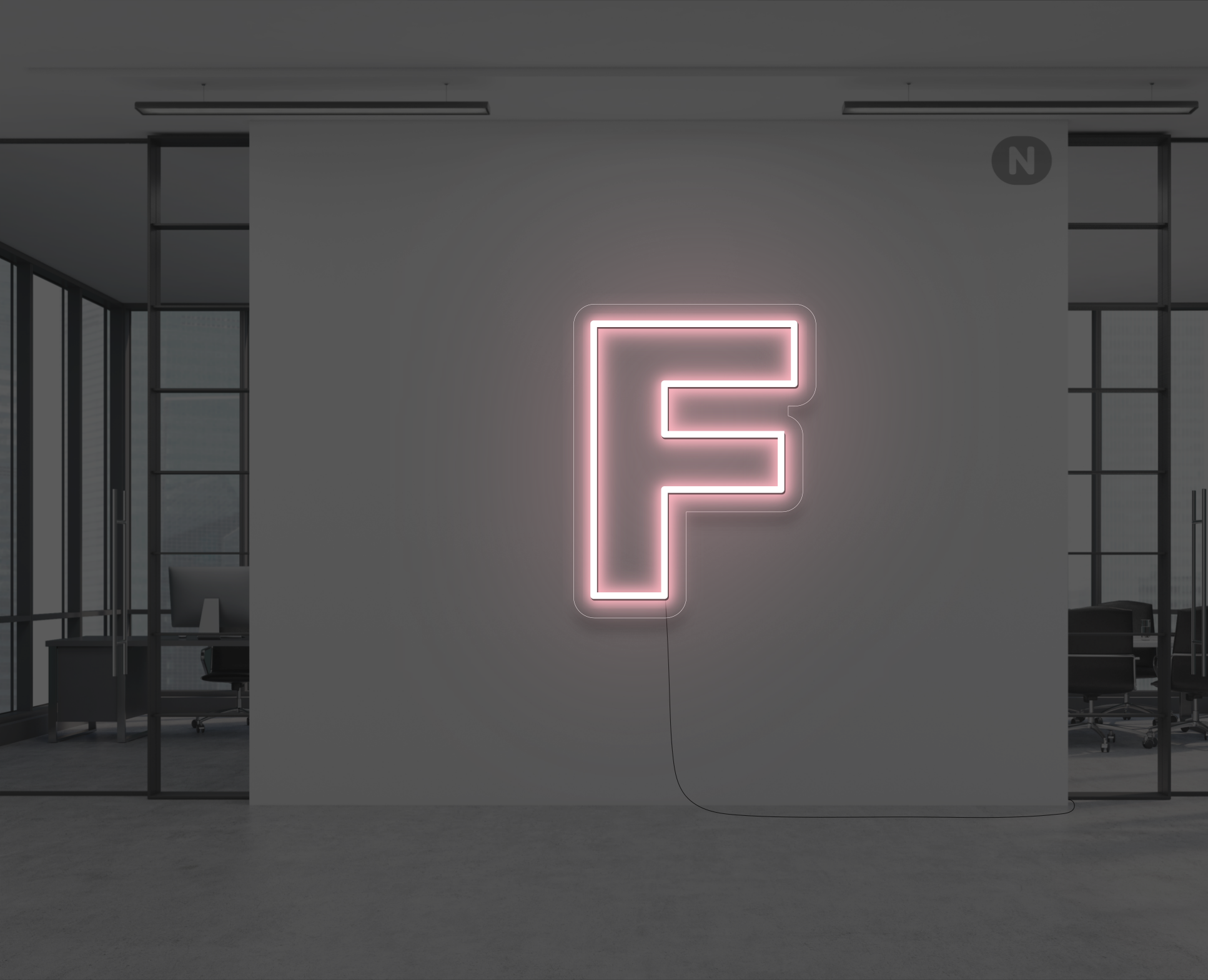 Neon Letter F