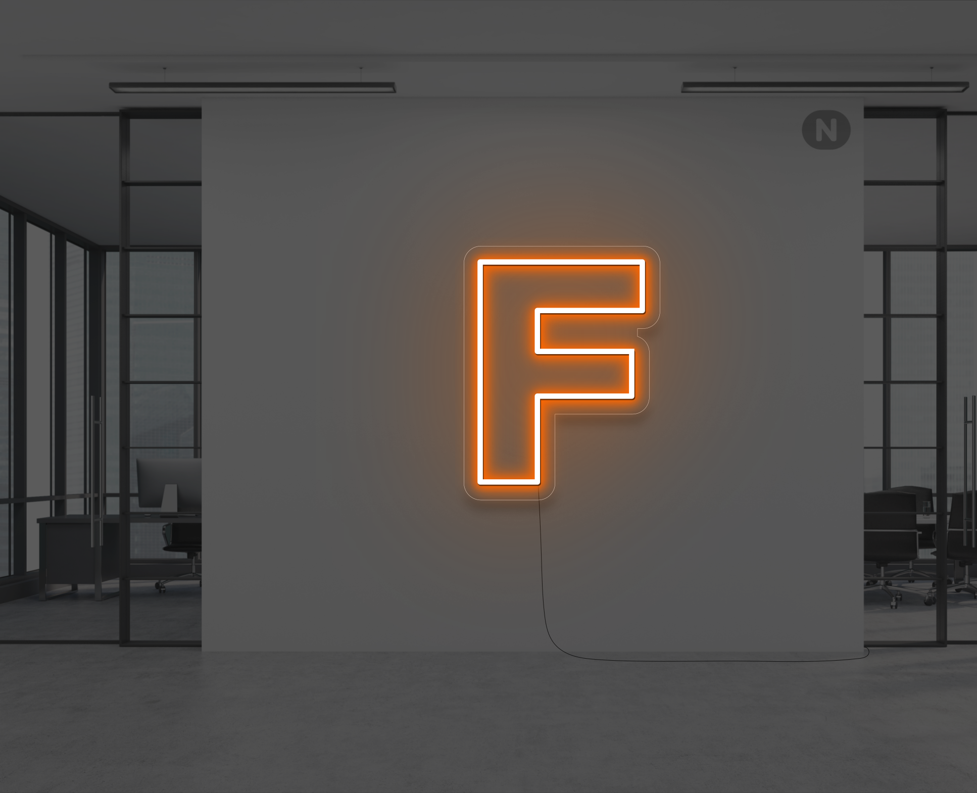Neon Letter F