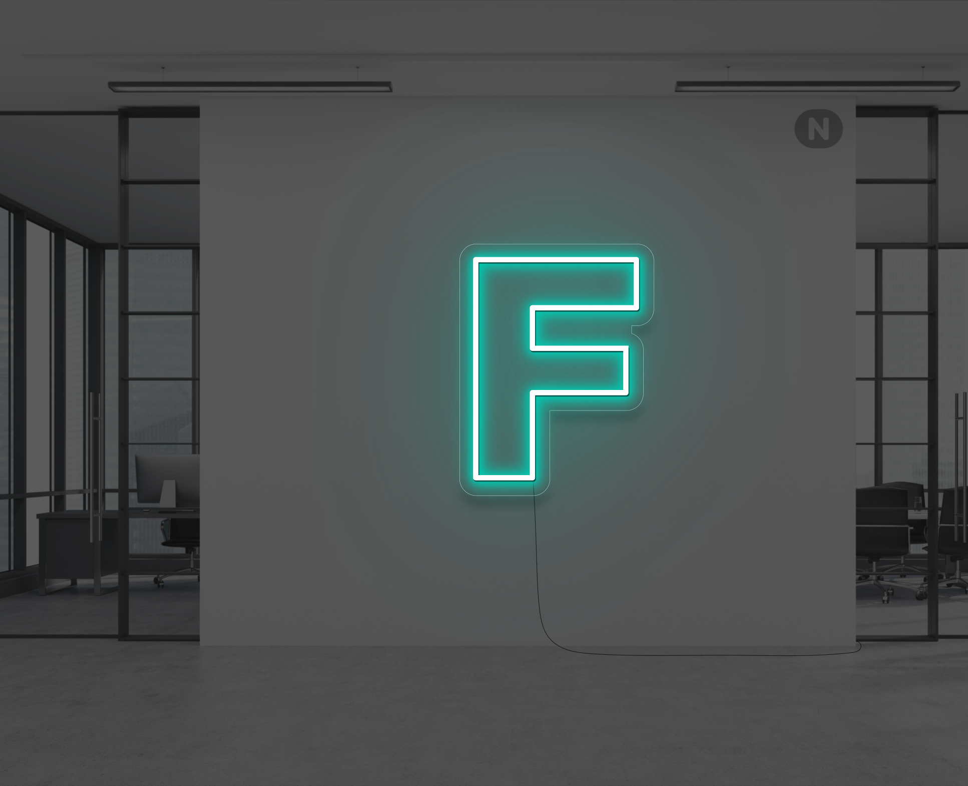 Neon Letter F