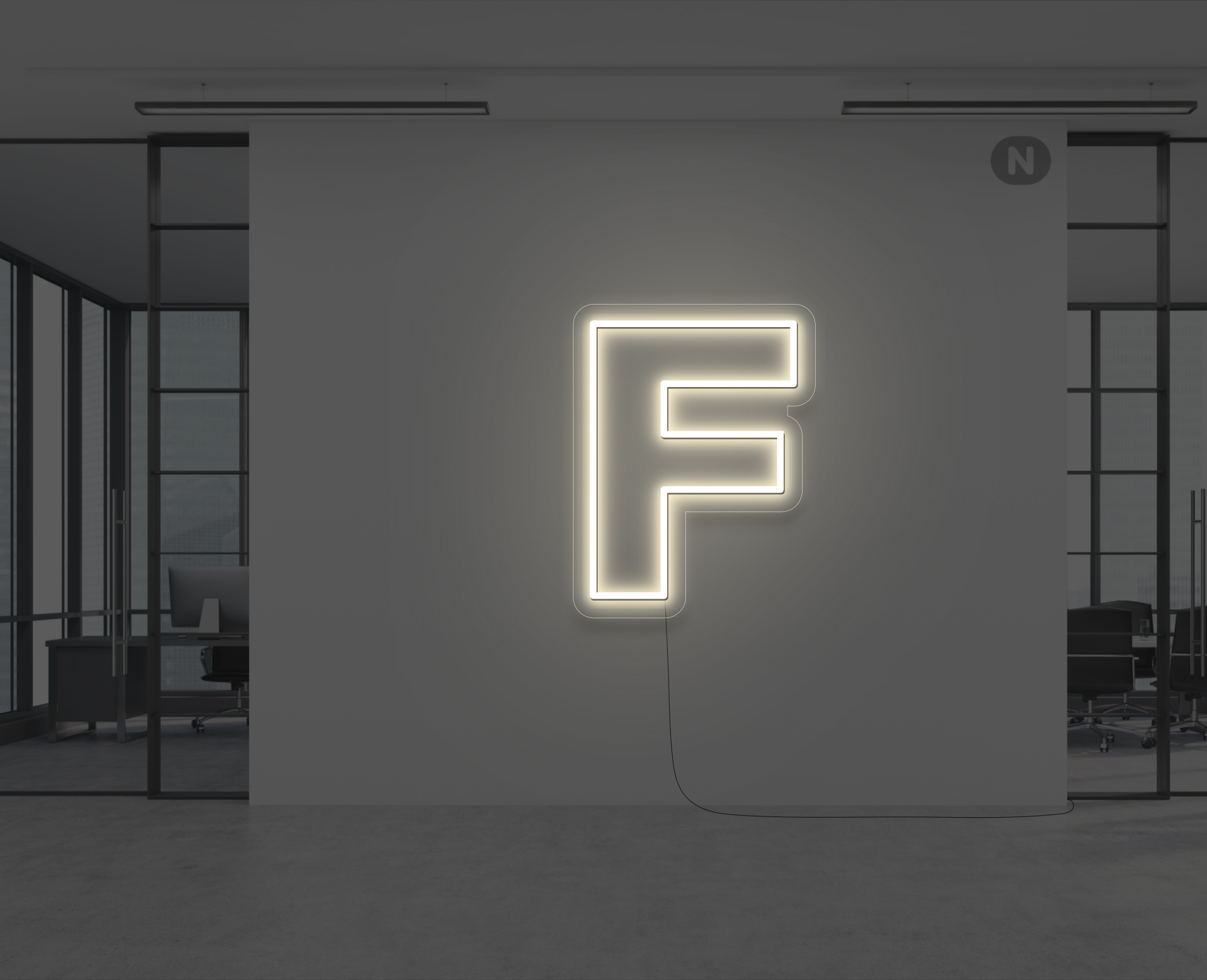 Neon Letter F