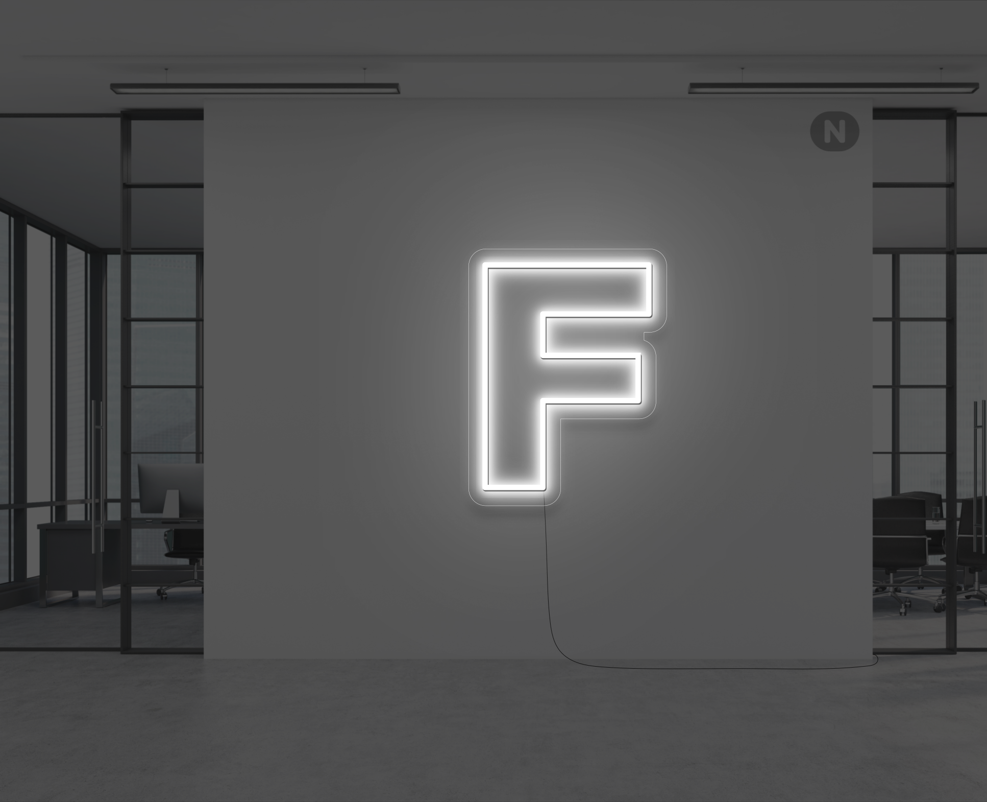 Neon Letter F