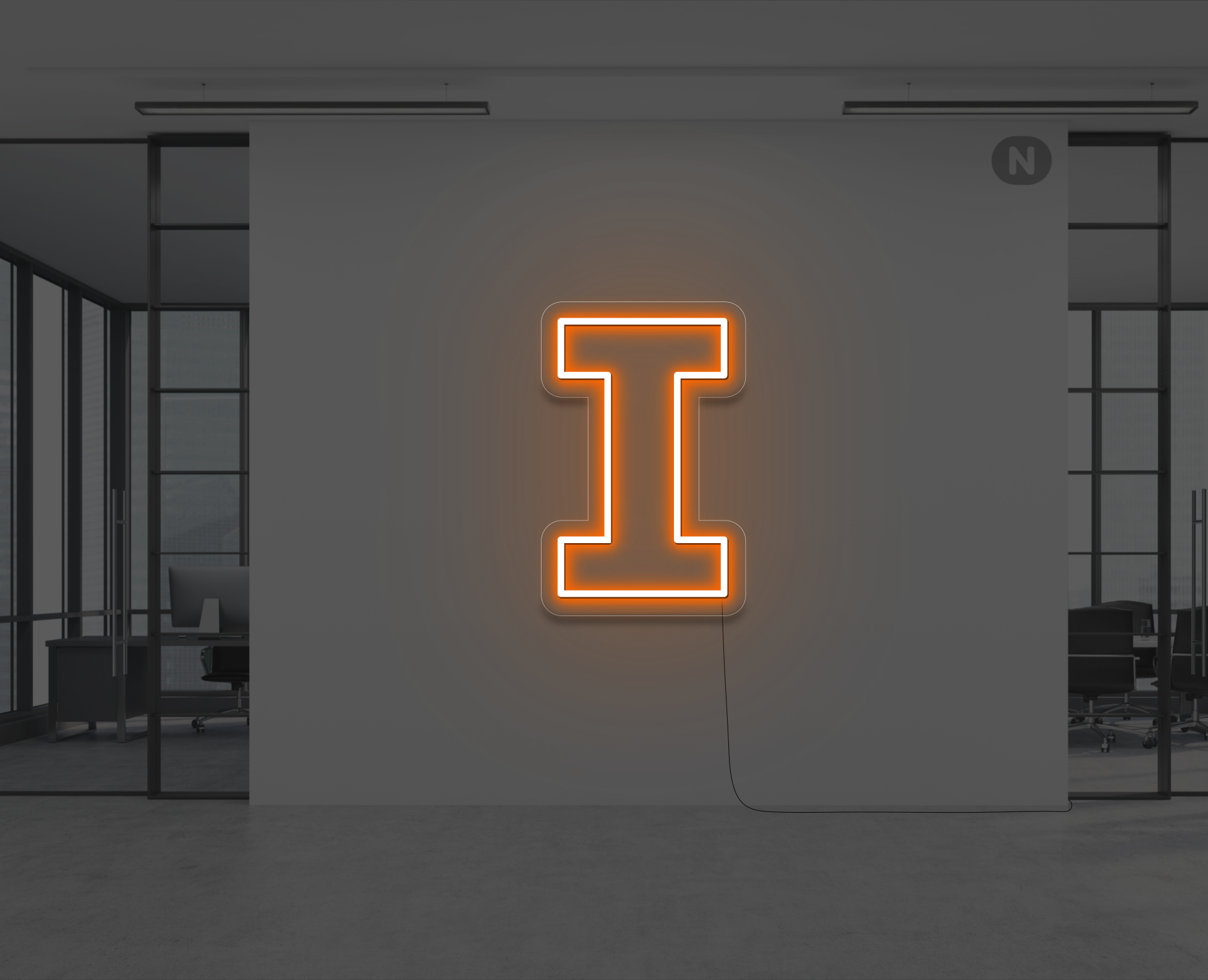 neon-letter-i-oranje