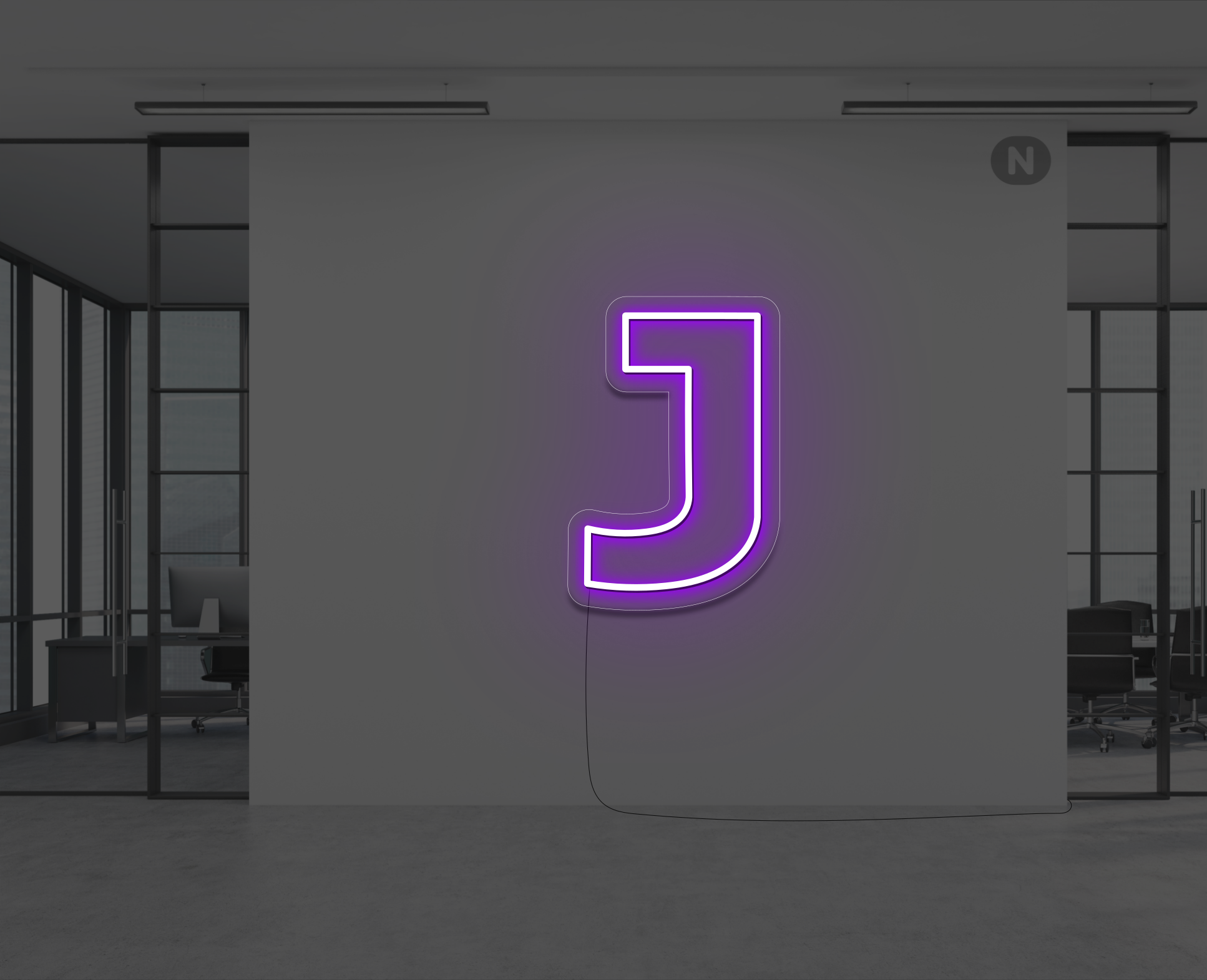 neon-letter-j-paars
