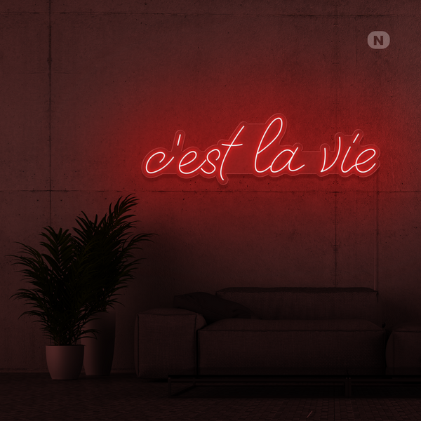 Neon Verlichting C'est La Vie | Neonbord met Franse Quote