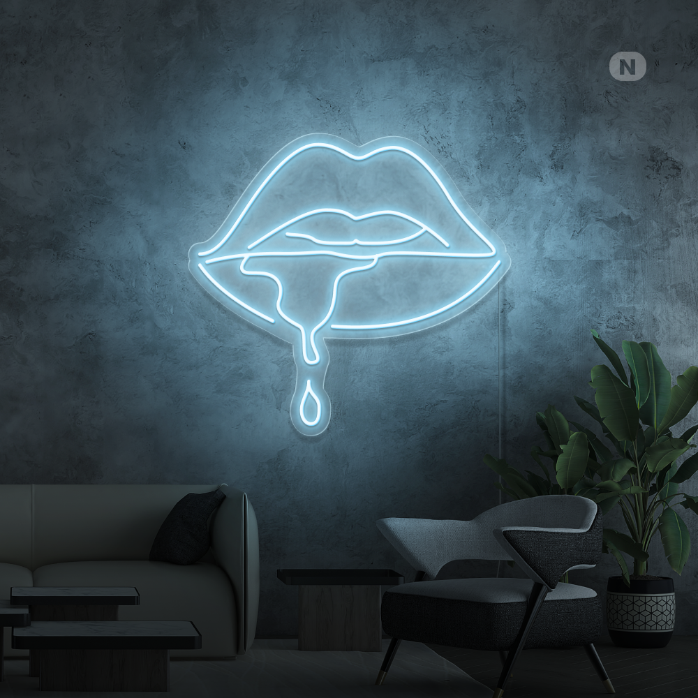 Neon Verlichting Bijtende Lip