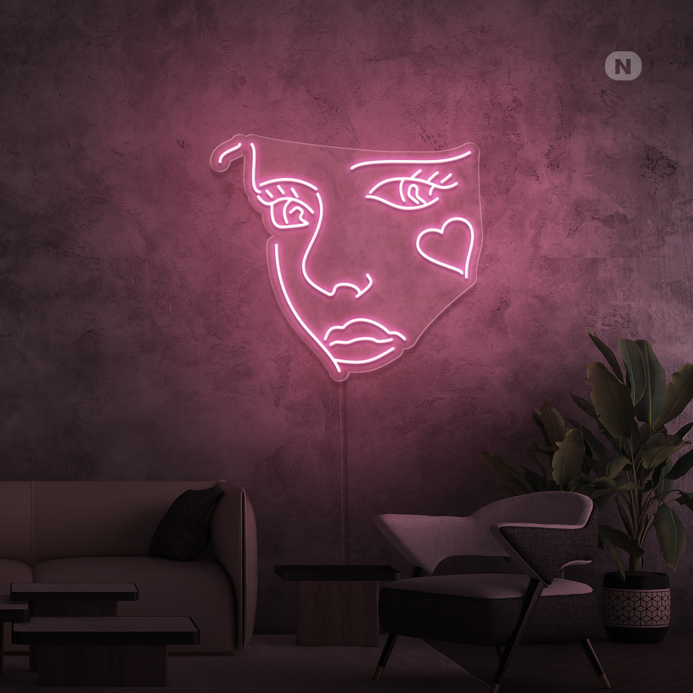 Neon Verlichting Joker Gezicht