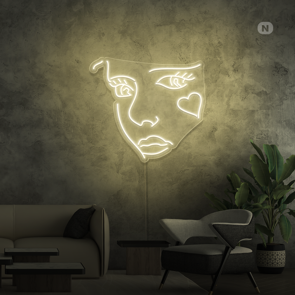 Neon Verlichting Joker Gezicht