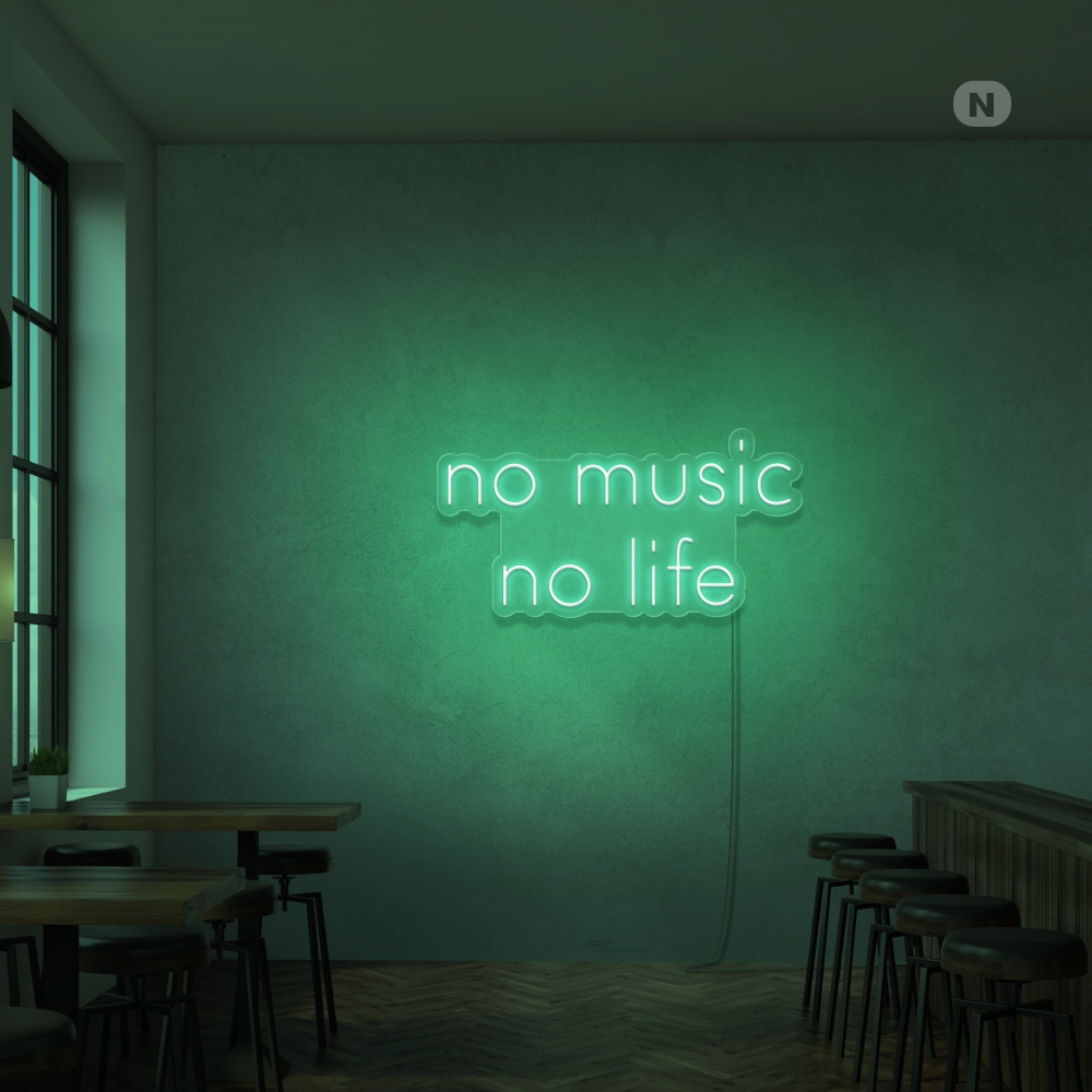 Neon Verlichting No Music No Life