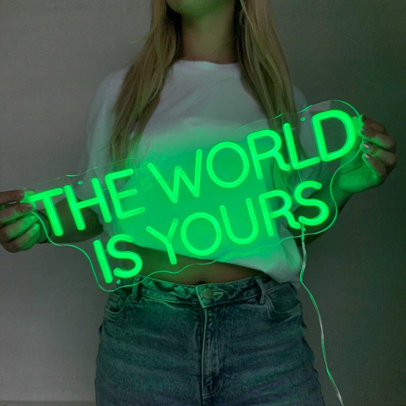 Neon Verlichting The World Is Yours