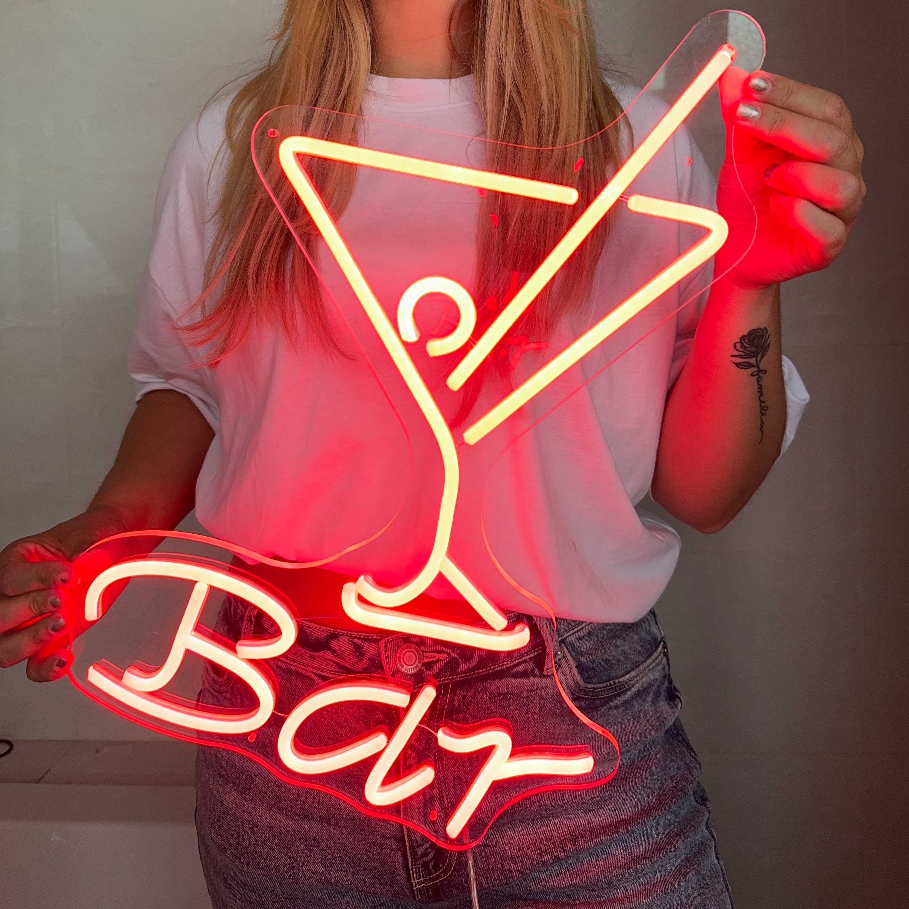 Neon Verlichting Cocktail Bar