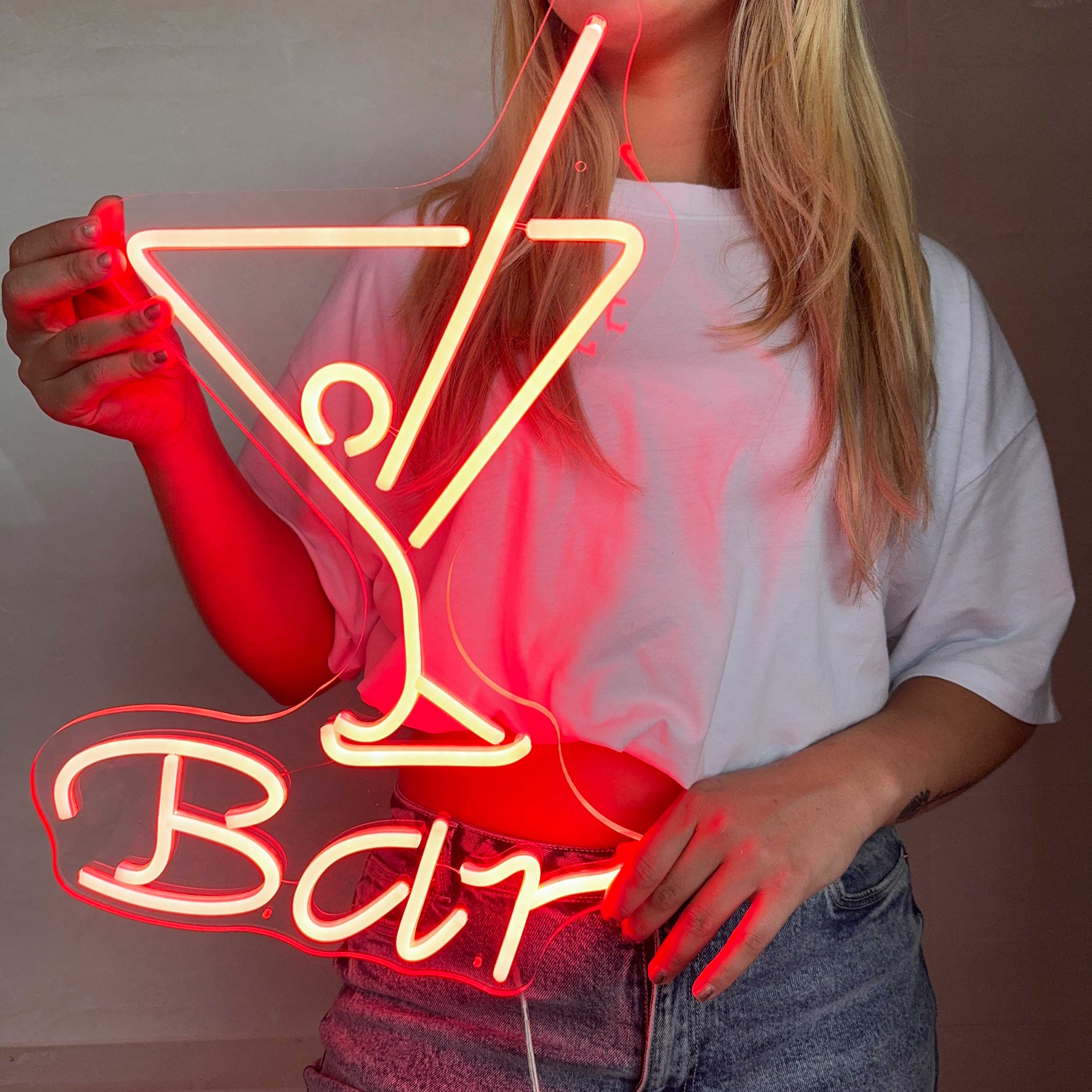 Neon Verlichting Cocktail Bar