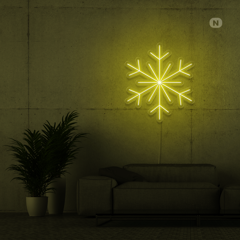 Neon Verlichting Sneeuwvlokken