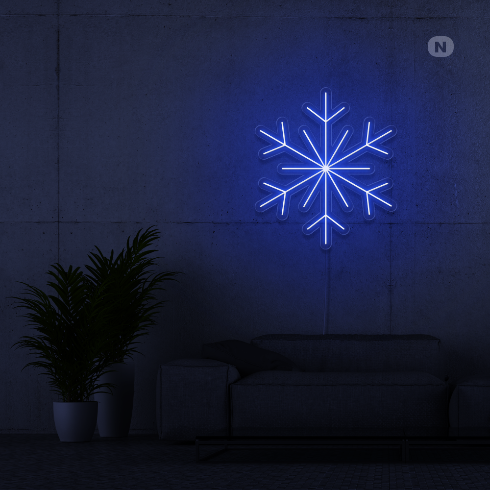 Neon Verlichting Sneeuwvlokken