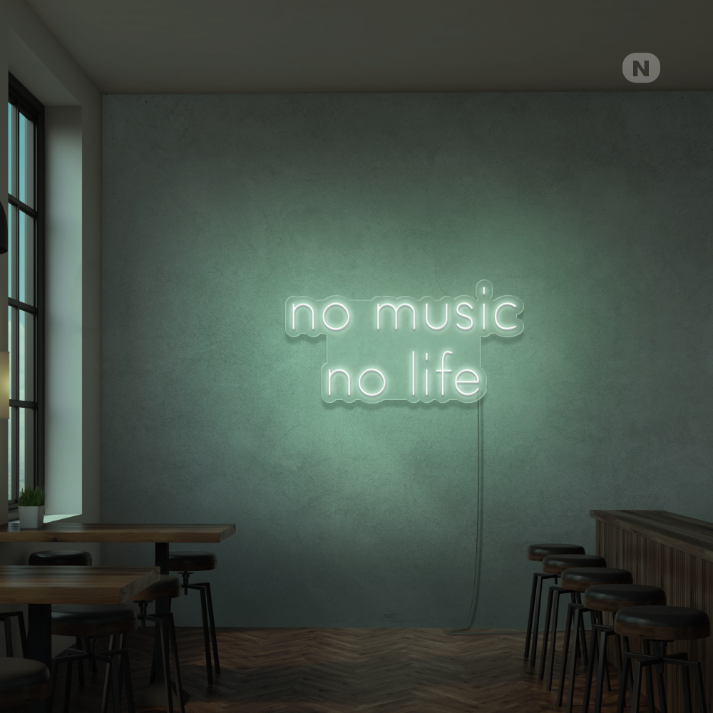 Neon Verlichting No Music No Life