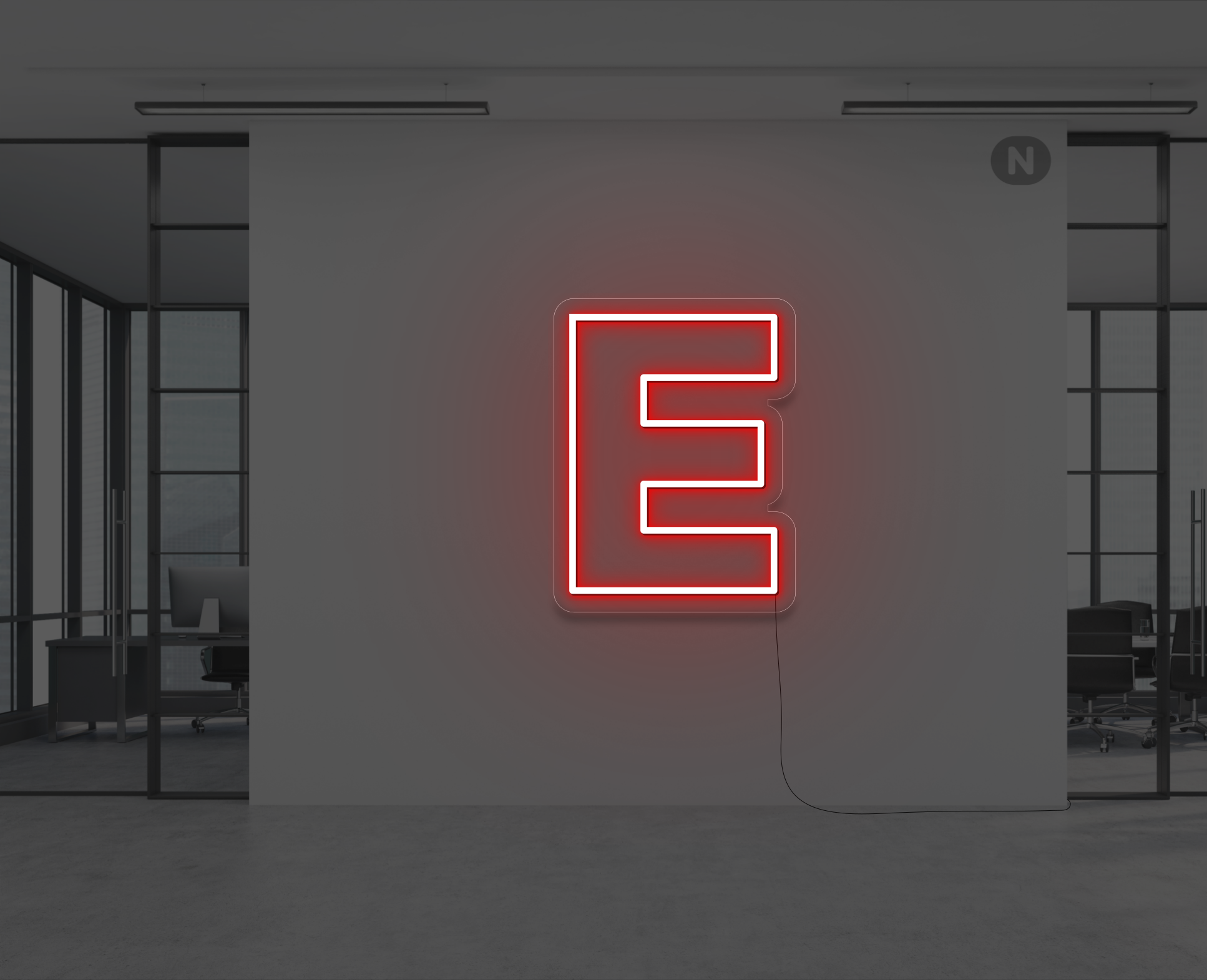 neon-letter-e-rood