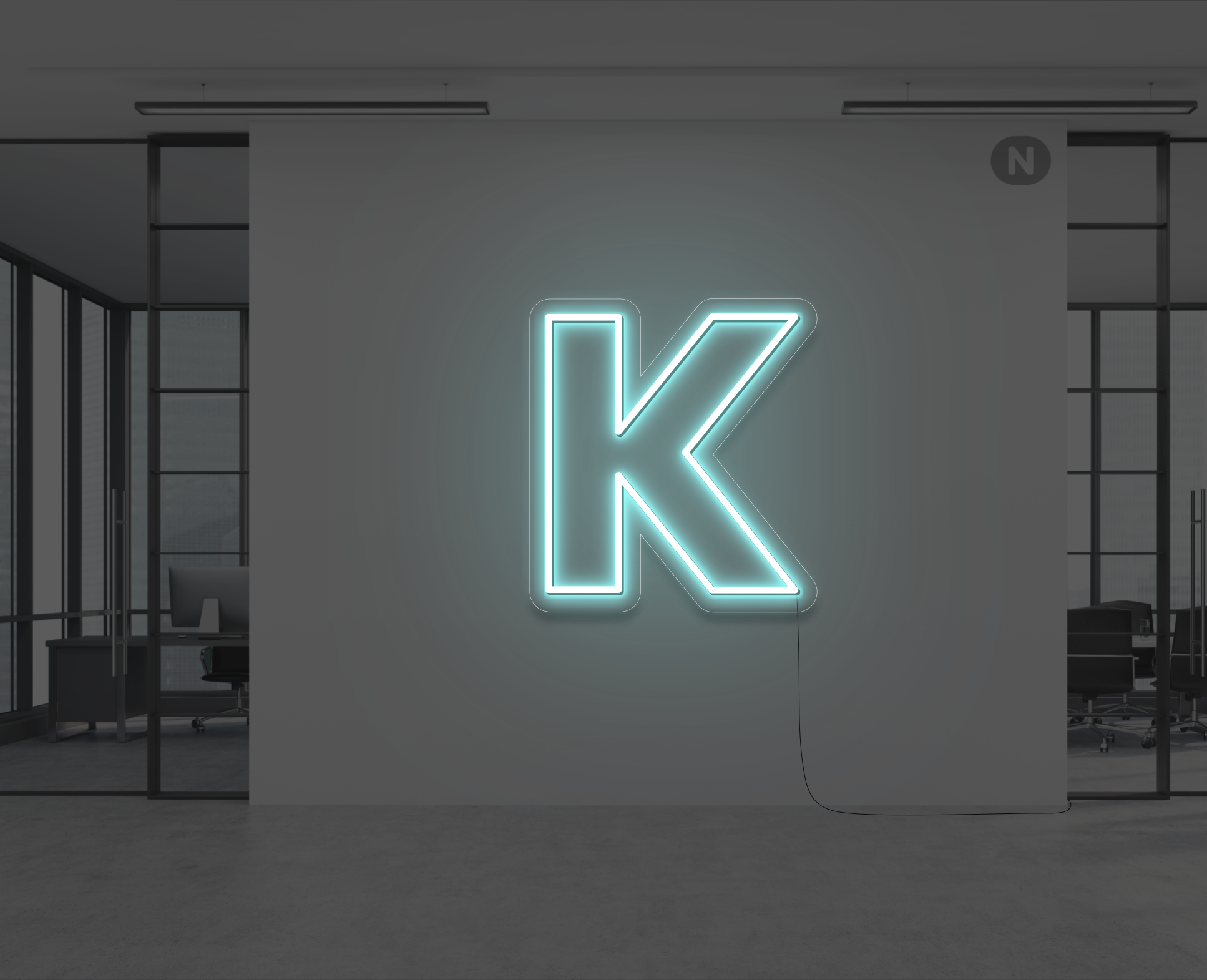 neon-letter-k-ijsblauw