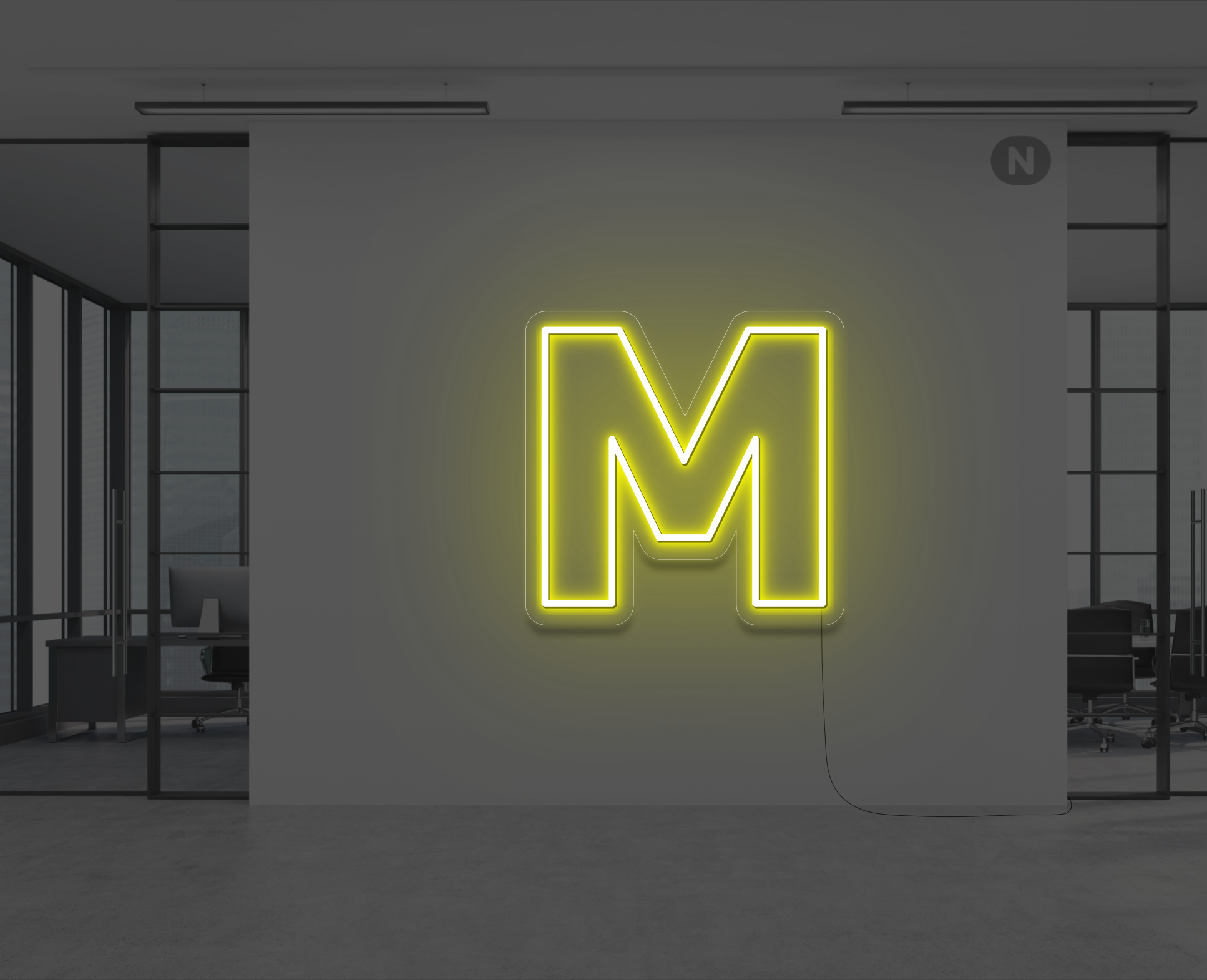 neon-letter-m-geel