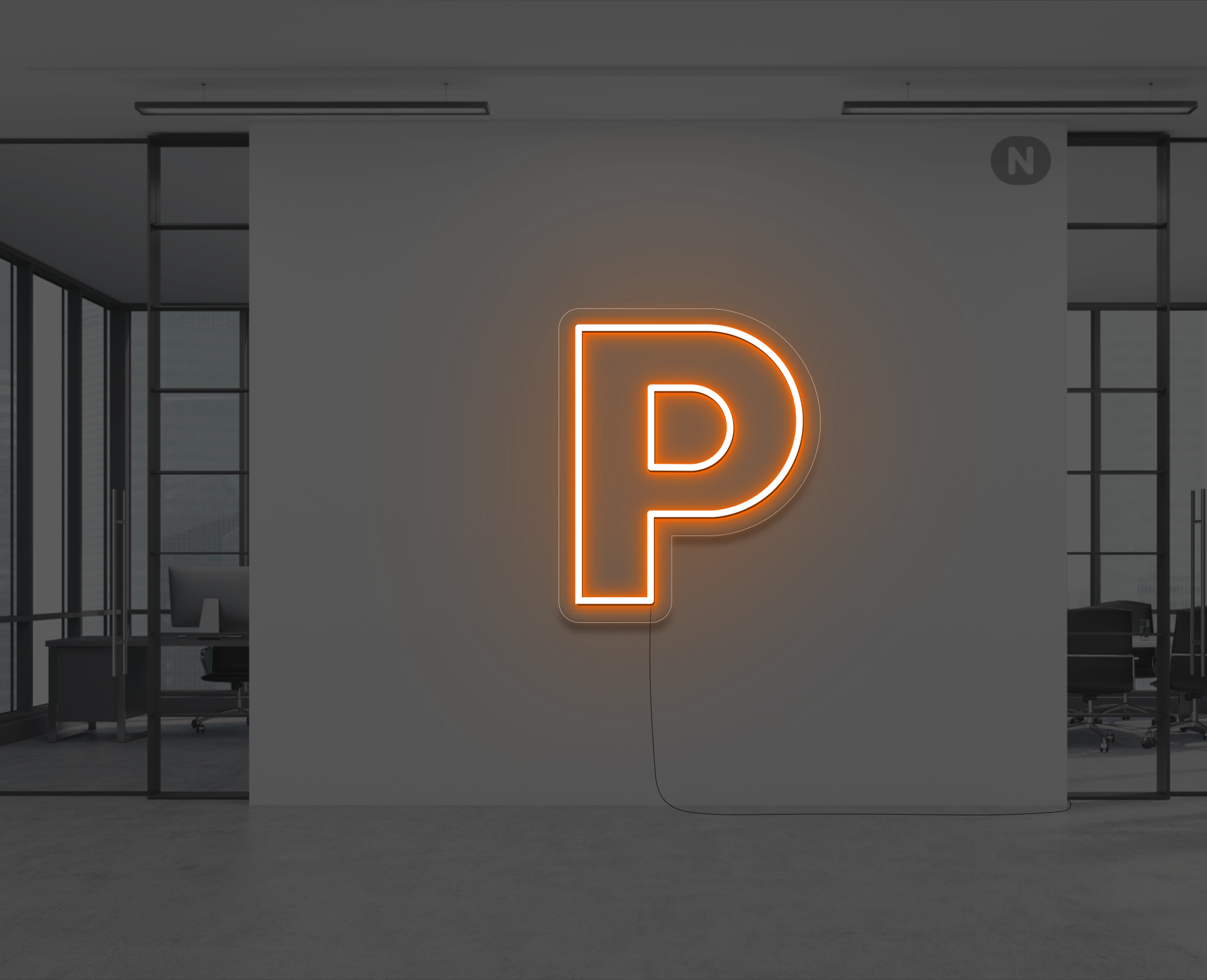 neon-letter-p-oranje