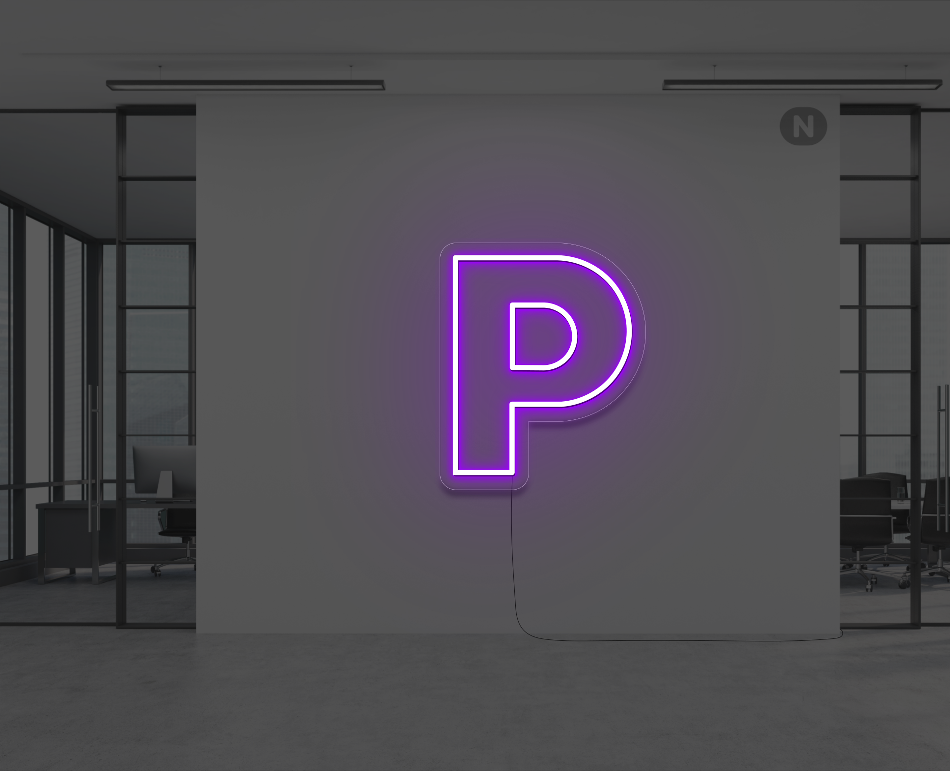 neon-letter-p-paars