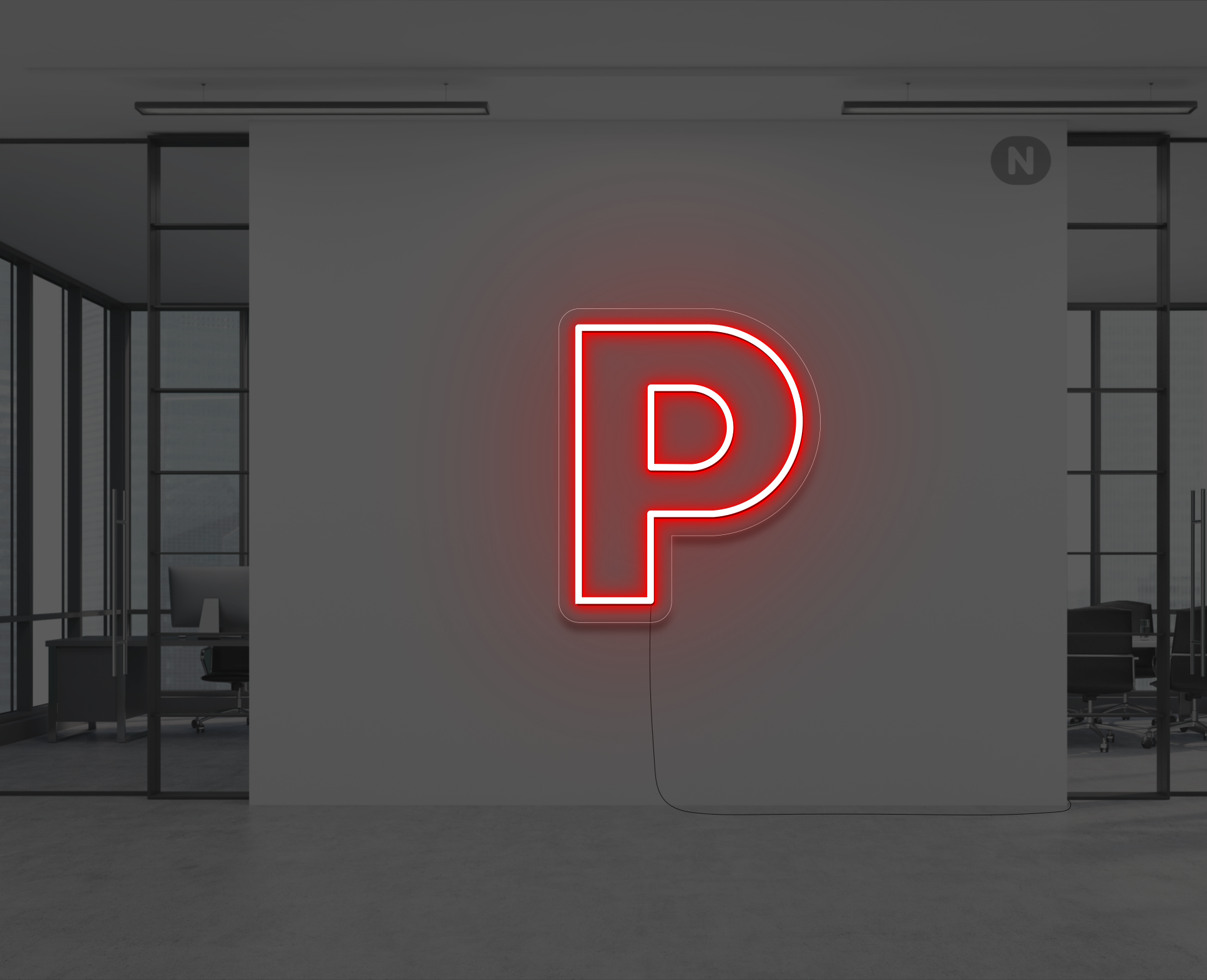 neon-letter-p-rood