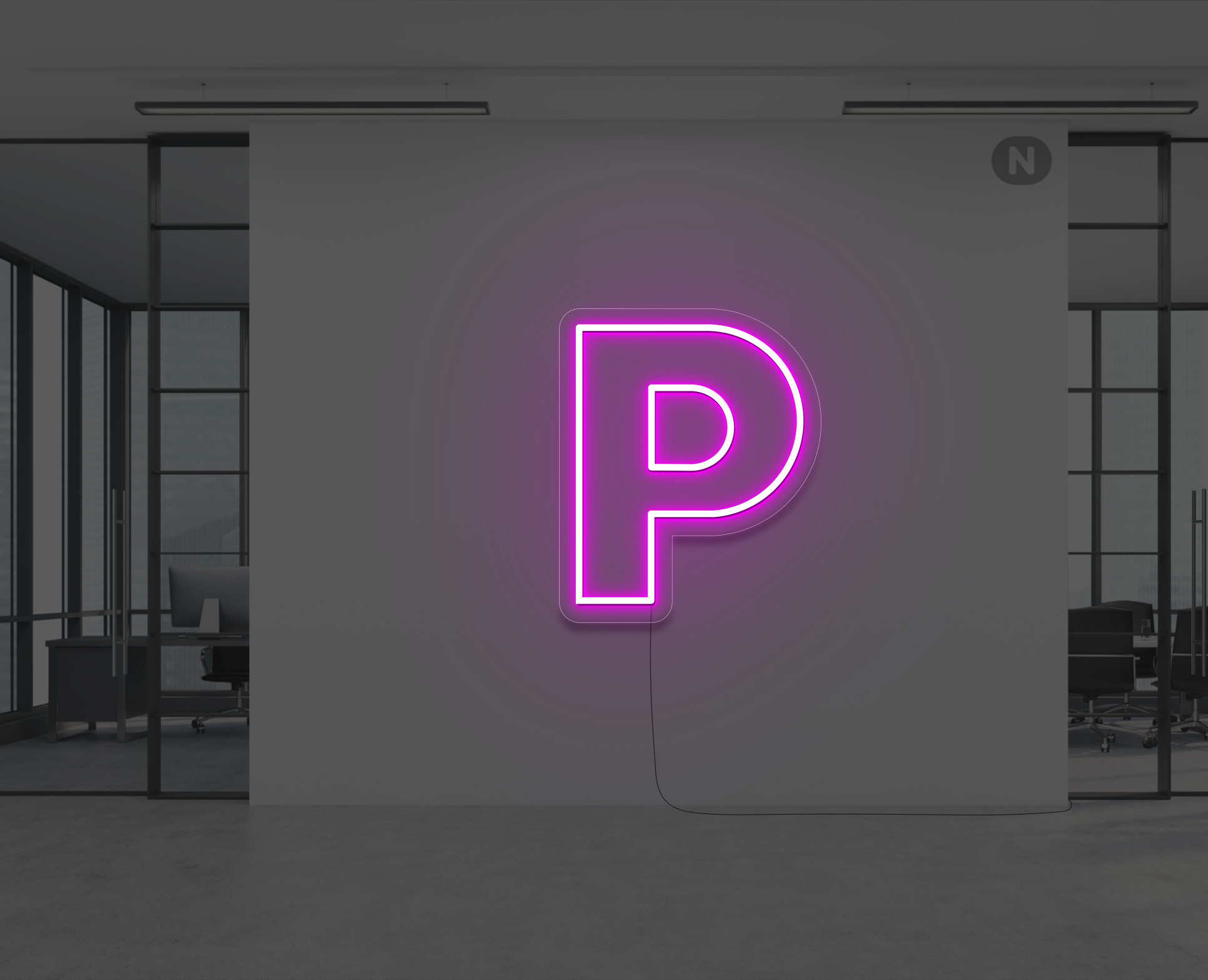 neon-letter-p-roze