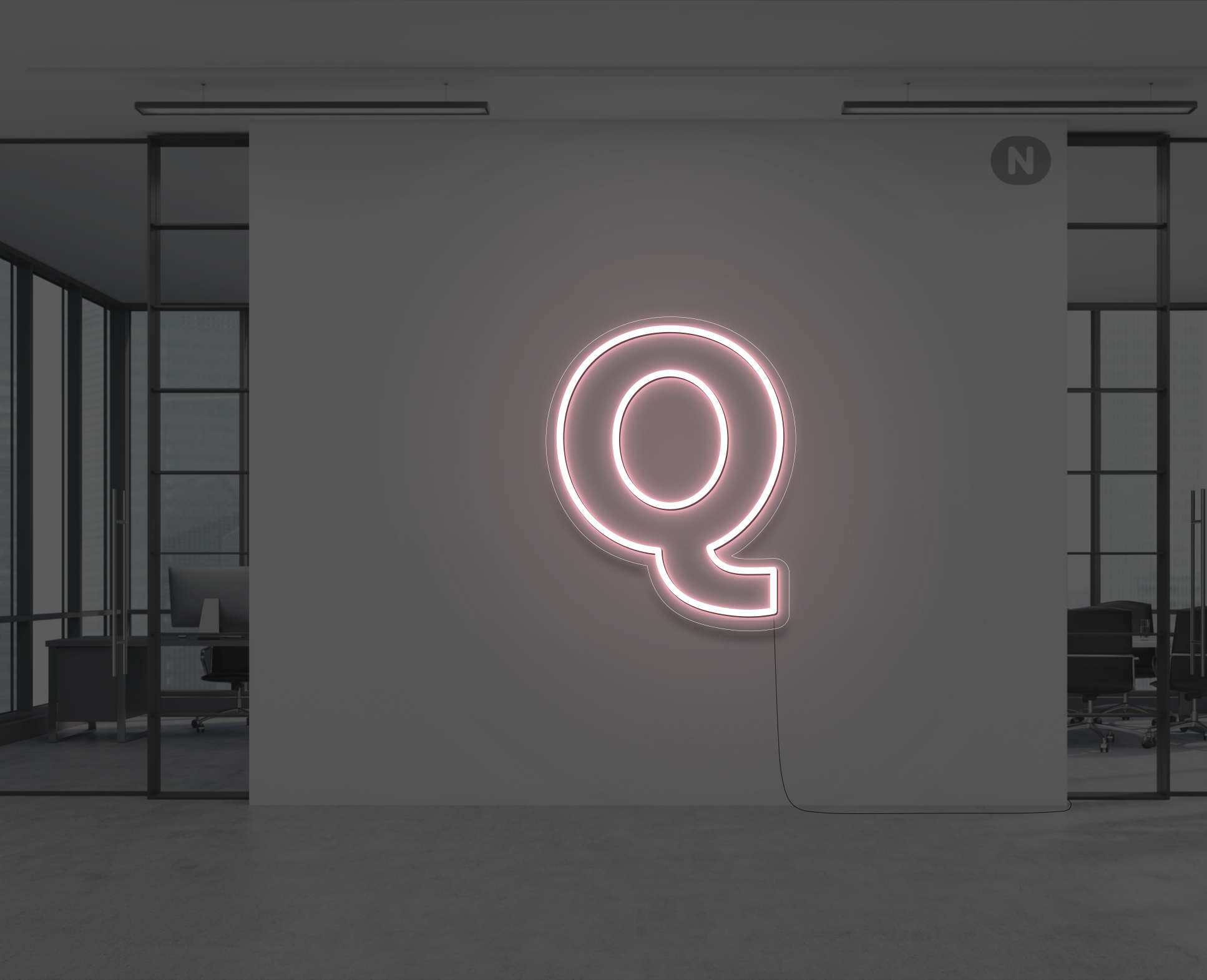 neon-letter-q-lichtroze