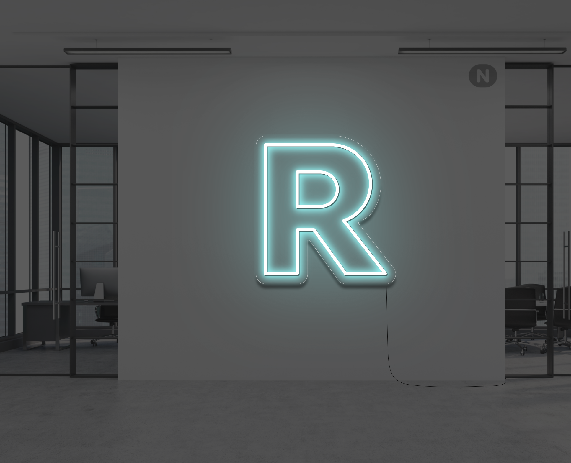 neon-letter-r-ijsblauw