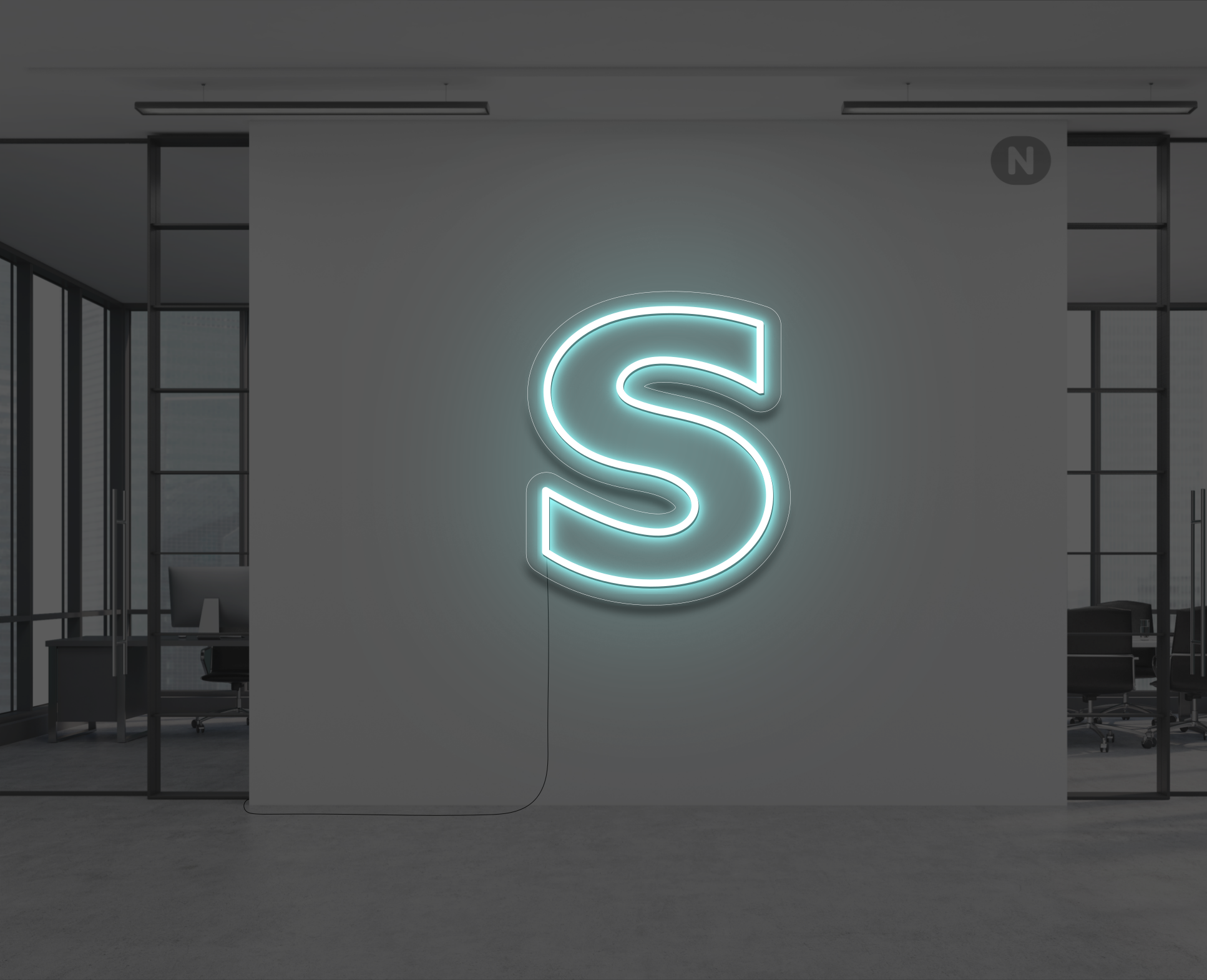 neon-letter-s-ijsblauw