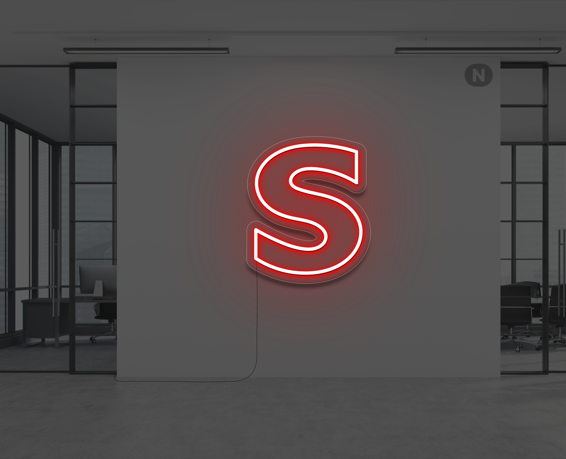 neon-letter-s-rood