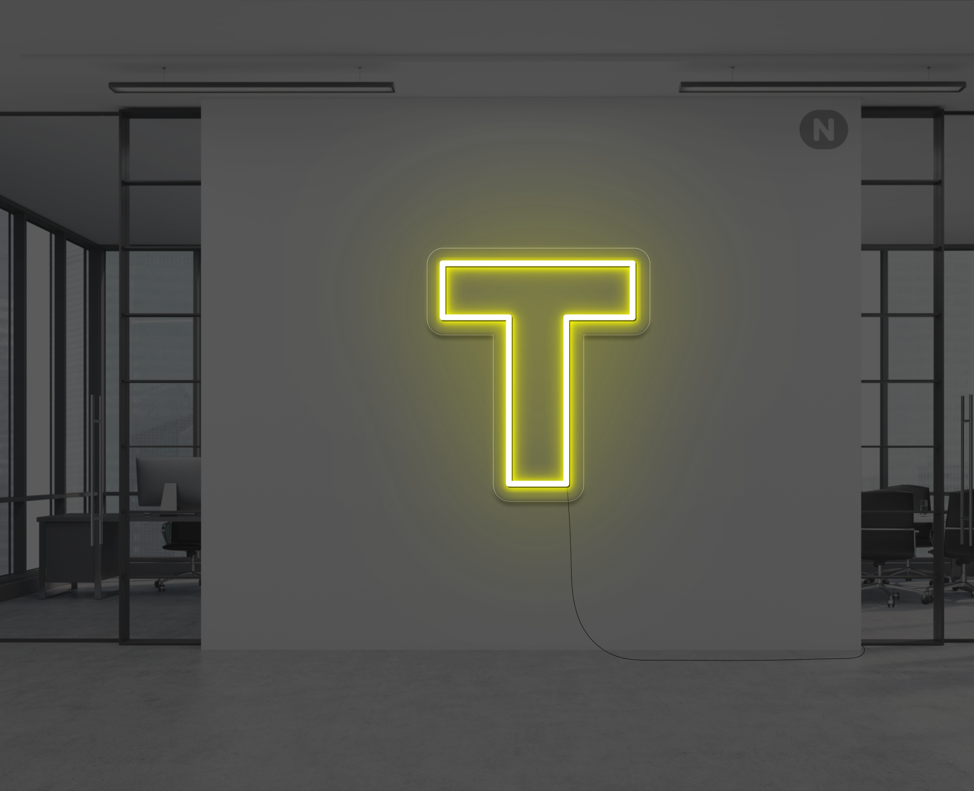 neon-letter-t-geel