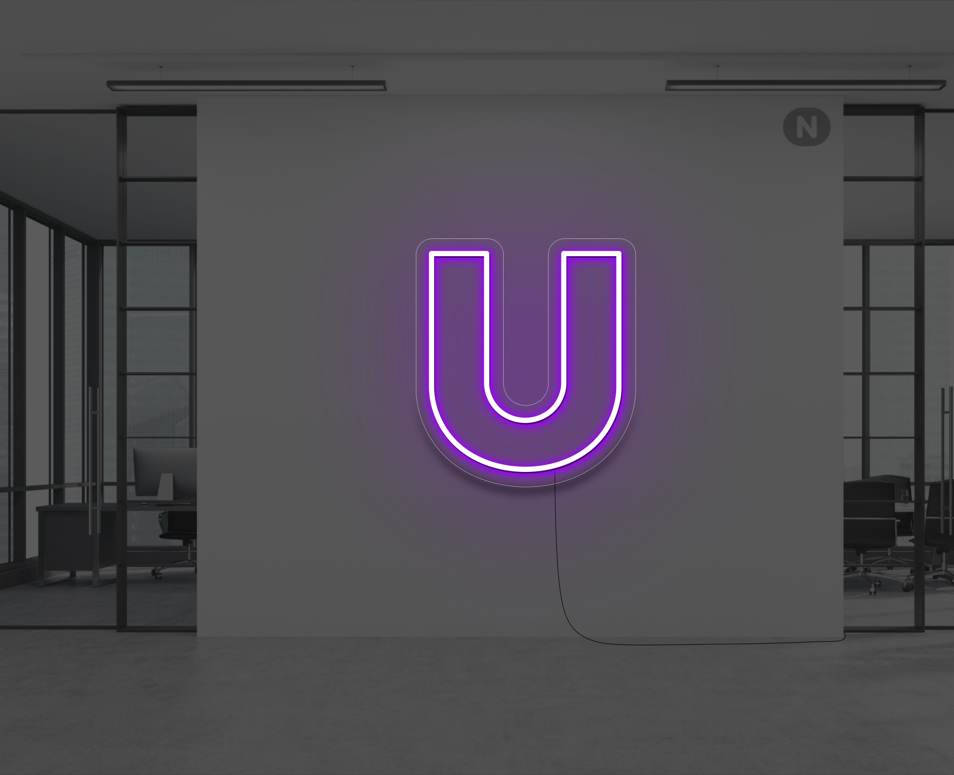 neon-letter-u-paars