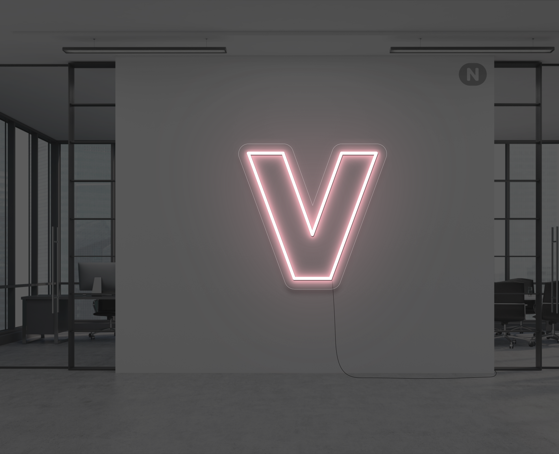 neon-letter-v-lichtroze