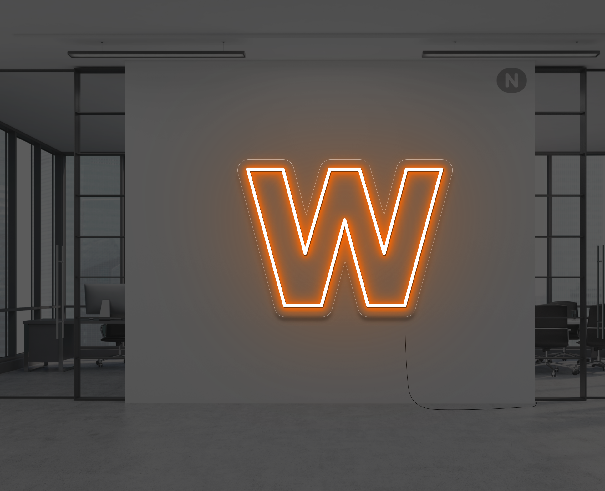 neon-letter-w-oranje