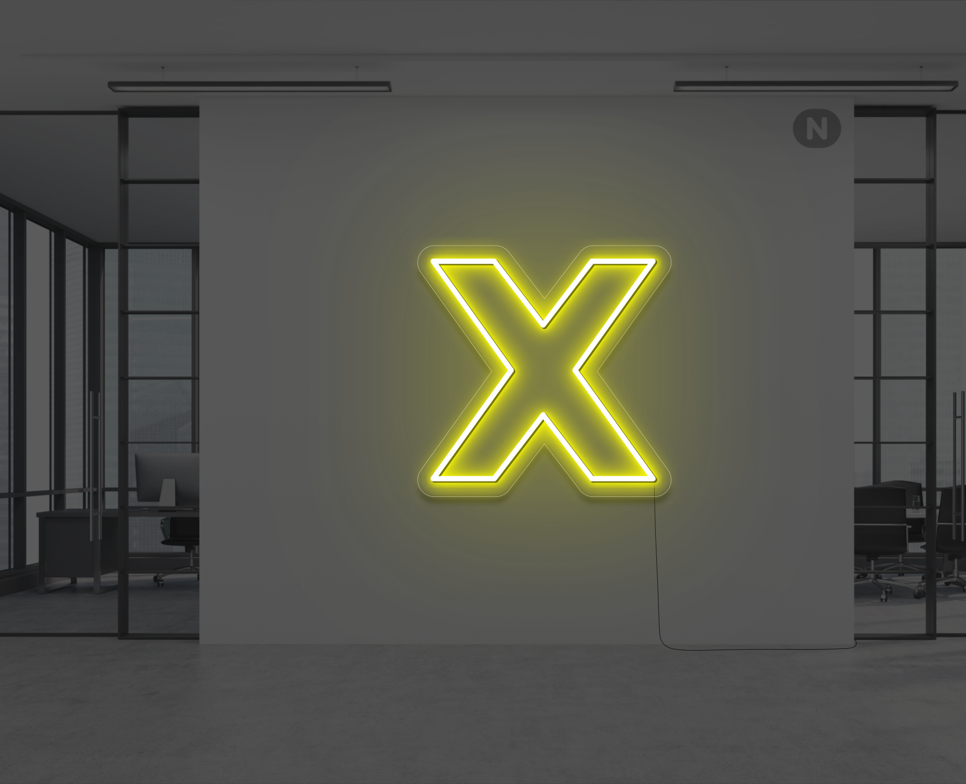 neon-letter-x-geel