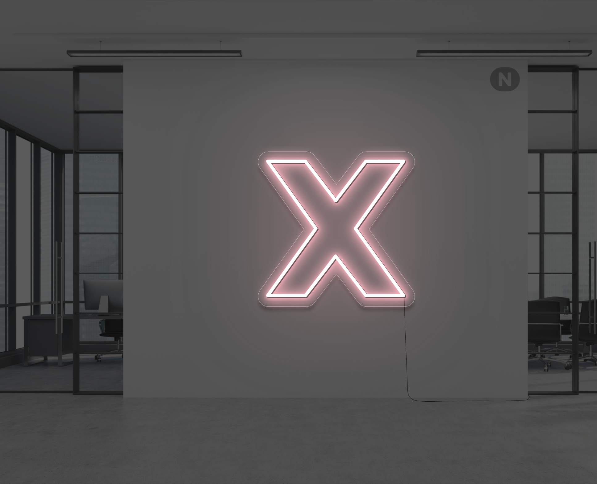 neon-letter-x-lichtroze