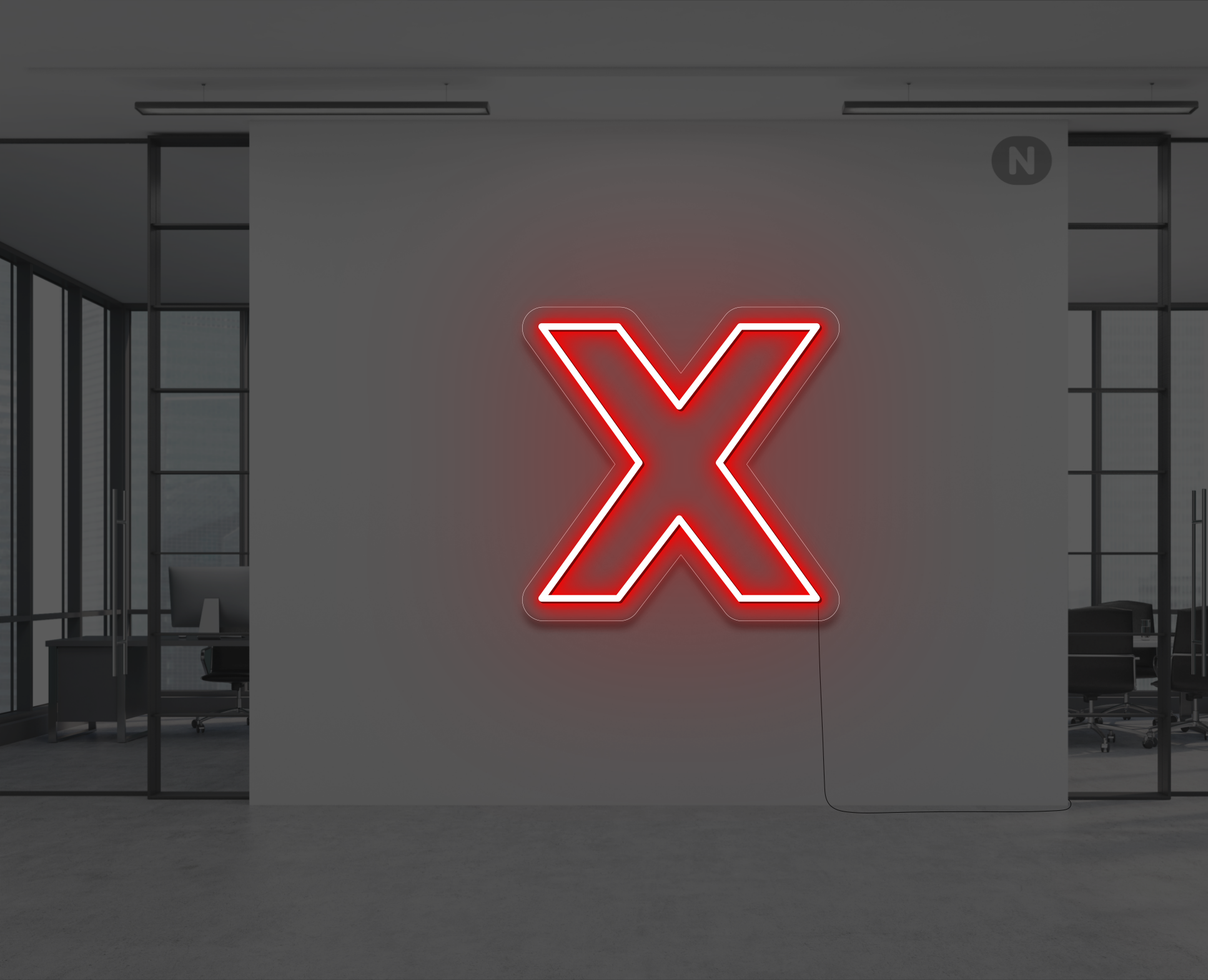 neon-letter-x-rood