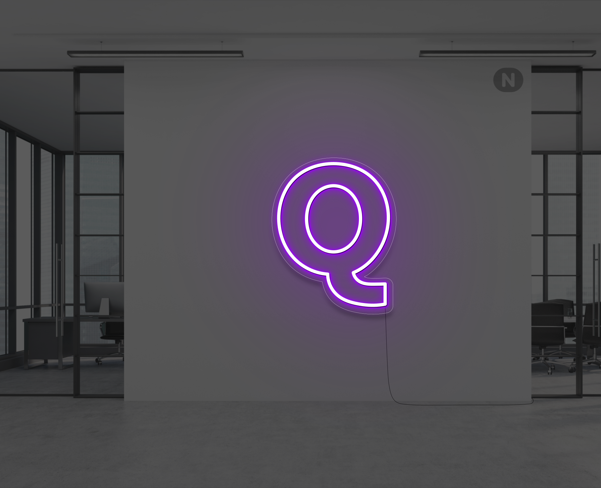 neon-letter-q-paars