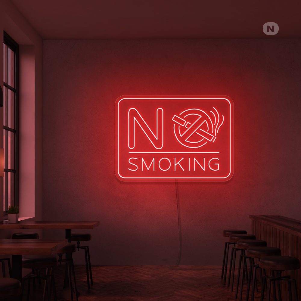 Neon verlichting No Smoking