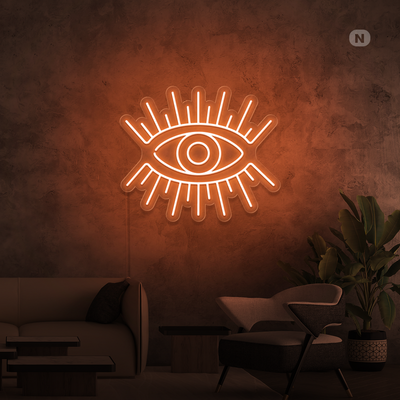 Neon Verlichting Artistiek Oog