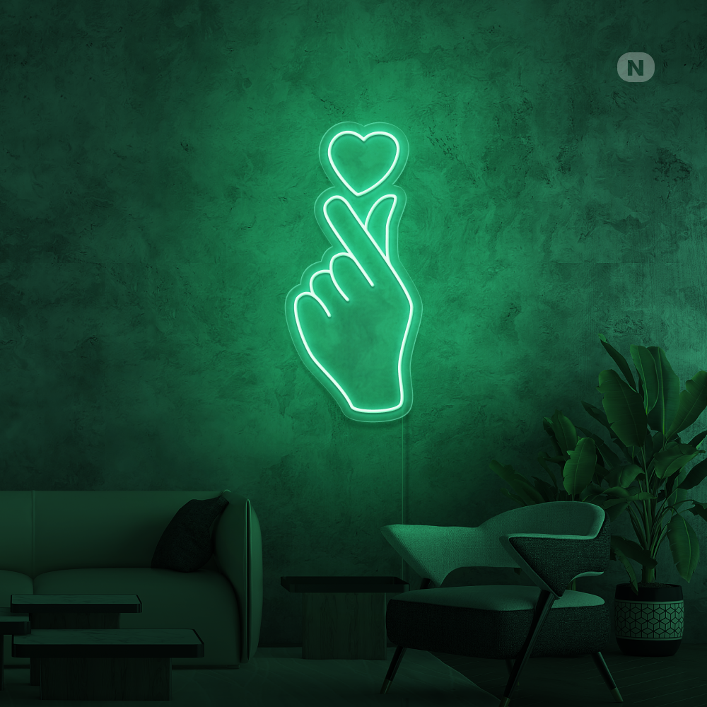 Neon Verlichting Liefde Hand