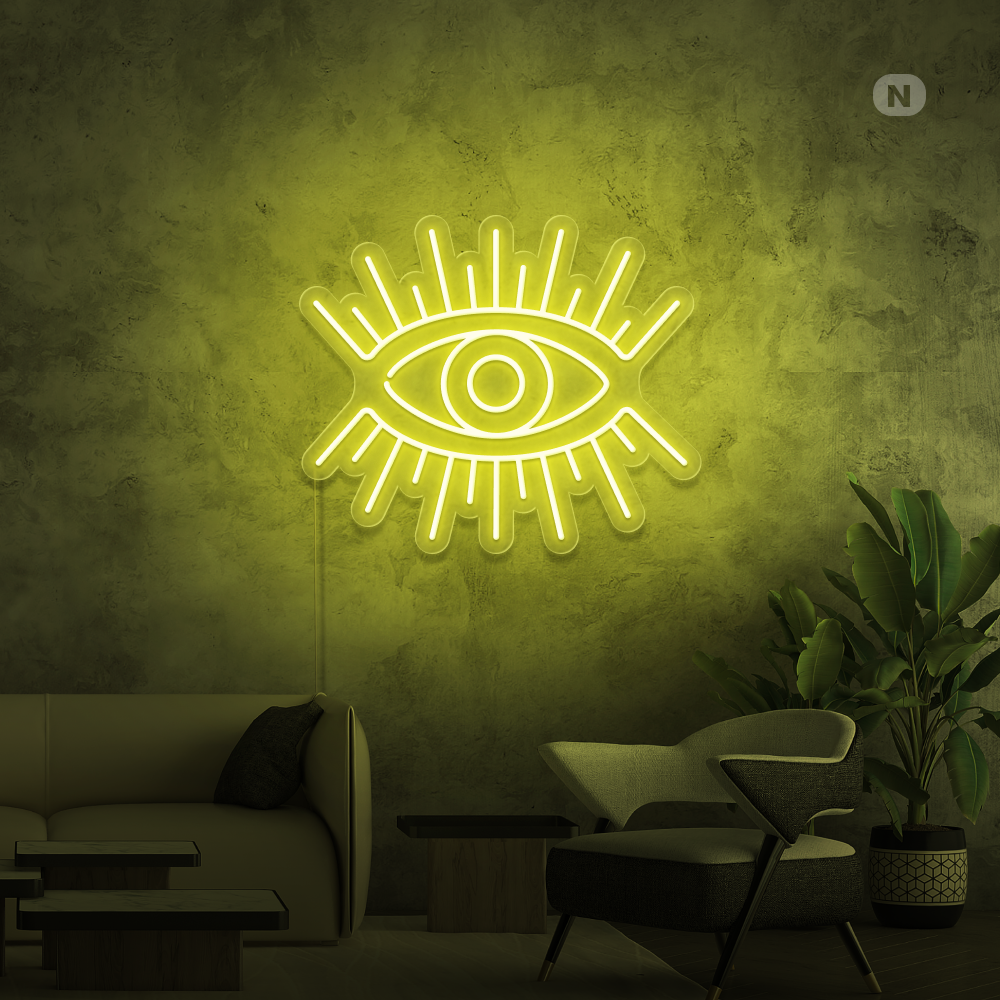 Neon Verlichting Artistiek Oog