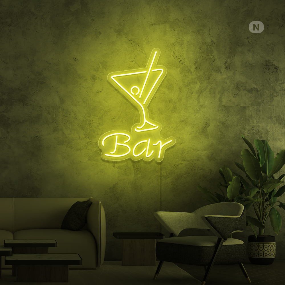 Neon Verlichting Cocktail Bar